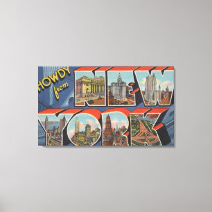 New York City, New York - große Buchstabe-Szenen  Leinwanddruck