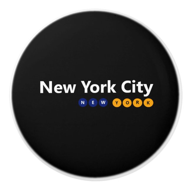 New York City, New York Knob Keramikknauf (Vorderseite)