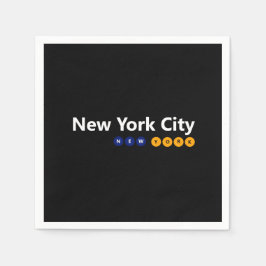 New York City, New York Paper Napkins Serviette