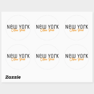 New York City, New York Souvenir Runder Aufkleber