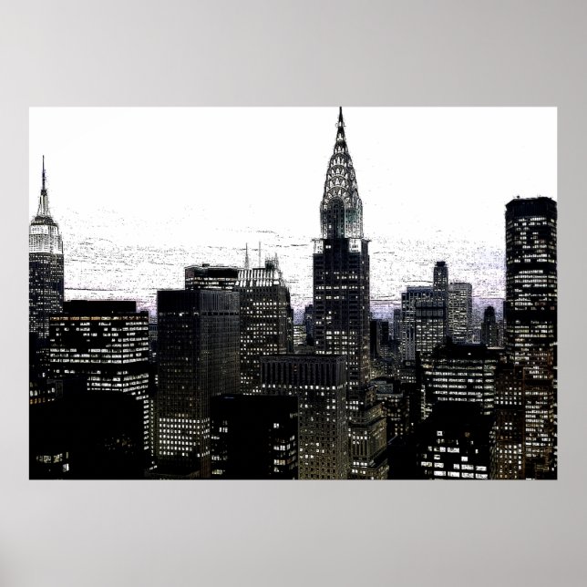 New York City Night Arts Poster (Vorne)