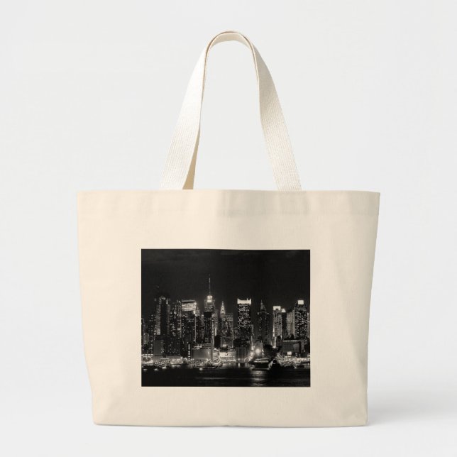 New York City Night Jumbo Stoffbeutel (Vorne)