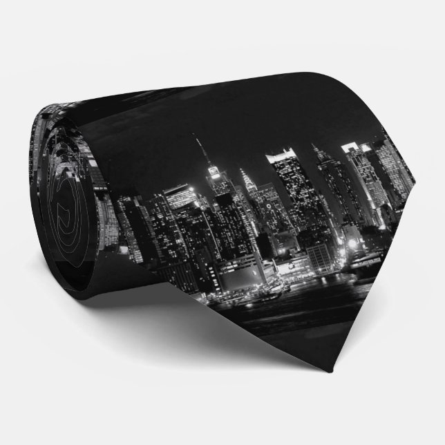 New York City Night Krawatte (Gerollt)