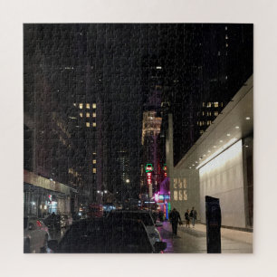 New York City Night Neon Lights Manhattan NYC