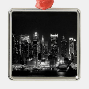 New York City Night Ornament Aus Metall