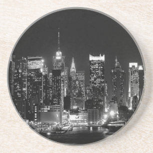 New York City Night Sandstein Untersetzer