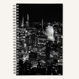 New York City Night Sky Foto Spiral Notebook Notizbuch
