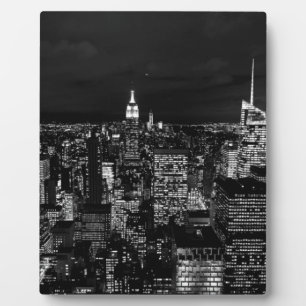 New York City Night Skyline Fotoplatte