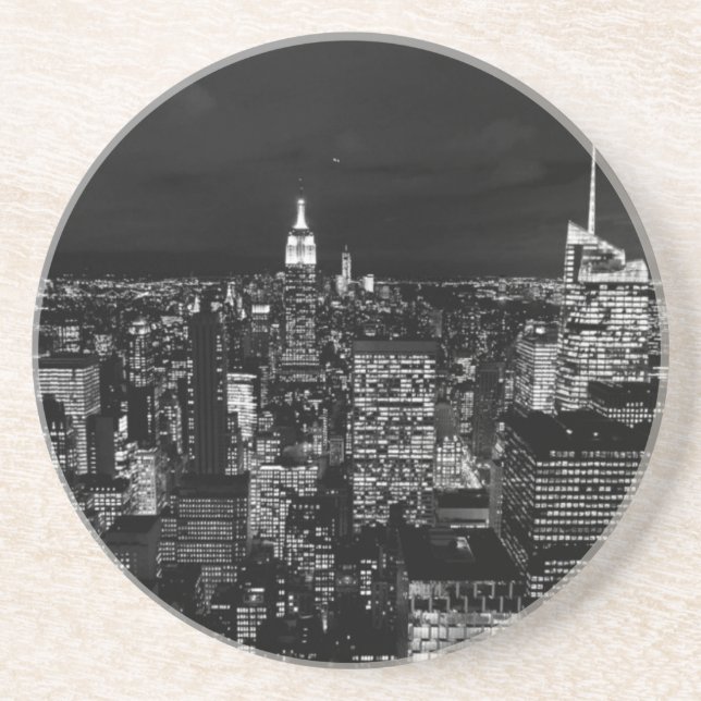New York City Night Skyline Getränkeuntersetzer (Vorne)