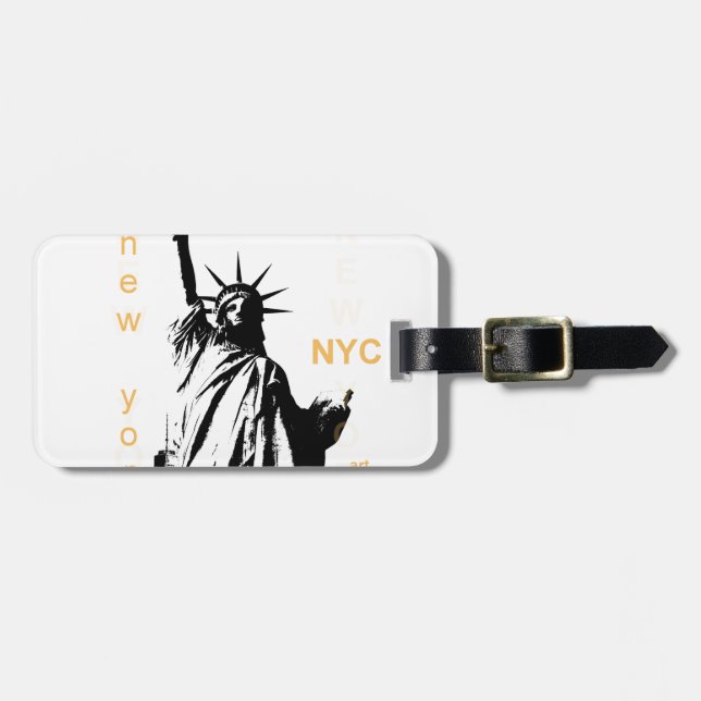 New York City Ny Nyc Statue of Liberty Gepäckanhänger (Vorderseite horizontal)