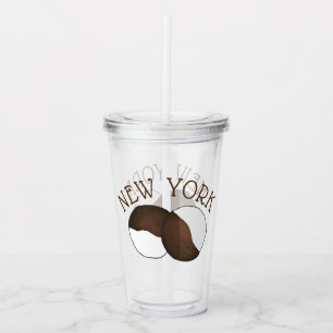 New York City NYC Black-and-White Cookie Acryltrinkbecher