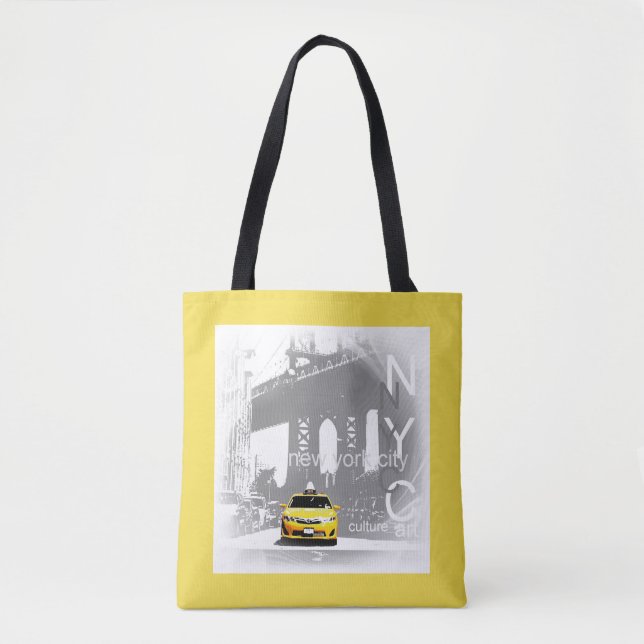 New York City Nyc Brooklyn Yellow Taxi Elegant Tasche (Vorderseite)