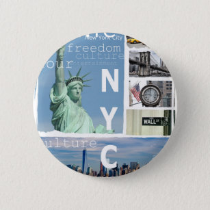 New York City Nyc Button