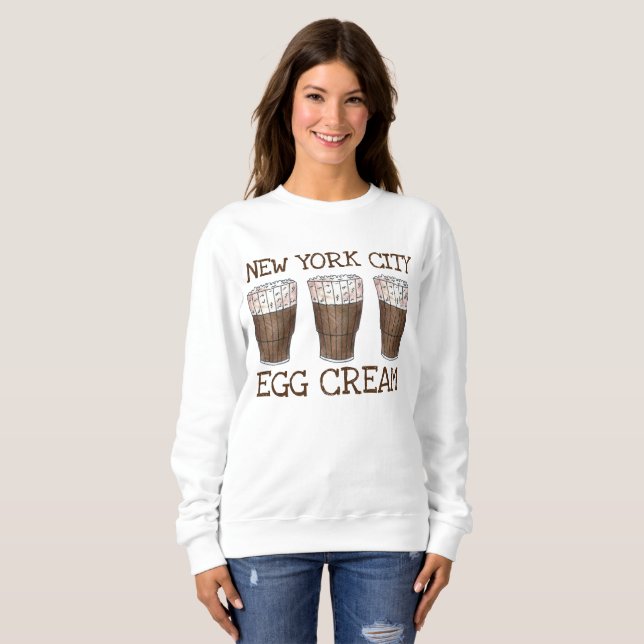 New York City NYC Egg Cream EggCreme Soda Foedera Sweatshirt (Vorne ganz)