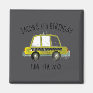 New York City Nyc Gelbes Taxi Geburtstagsfeier Magnet