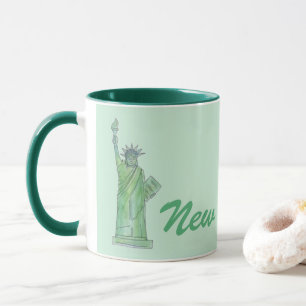 New York City NYC Green Statue of Liberty Lady Tasse