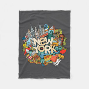 New York City Nyc Ikonische Skyline Große Geschenk Fleecedecke
