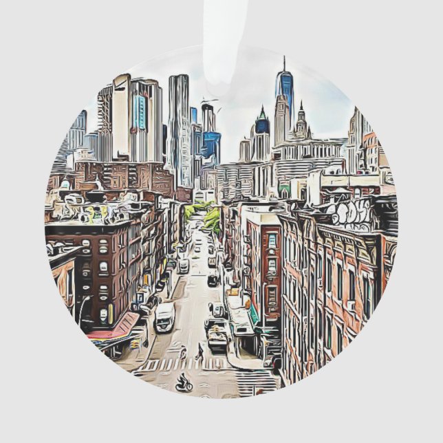 New York City NYC Manhattan Weihnachten Ornament (Vorderseite)