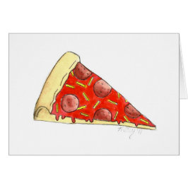 New York City NYC Pepperoni Pizza Slice Card