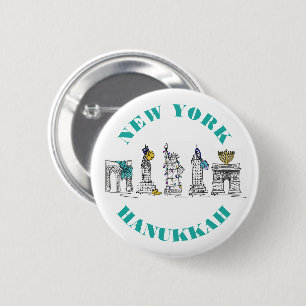 New York City NYC Sehenswürdigkeiten Hanukkah Holi Button