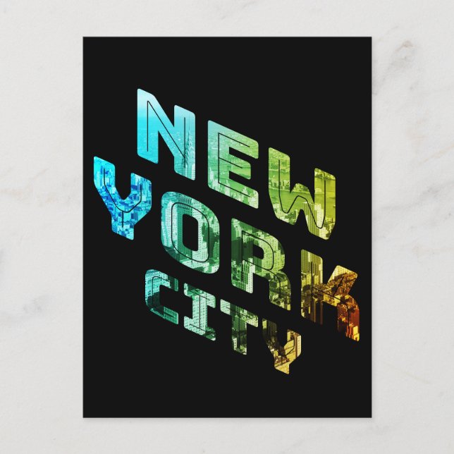 New York City NYC Skyline Downtown Manhattan Metro Postkarte (Vorderseite)