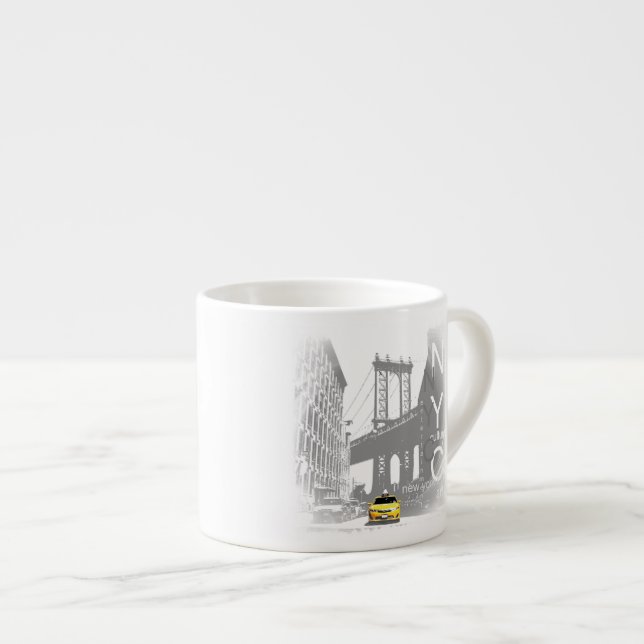 New York City Nyc Yellow Taxi Espressotasse (Vorderseite Rechts)