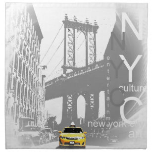 New York City Nyc Yellow Taxi Pop Art Serviette