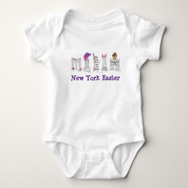 New York City Oaster NYC Brooklyn Sehenswürdigkeit Baby Strampler (Vorderseite)