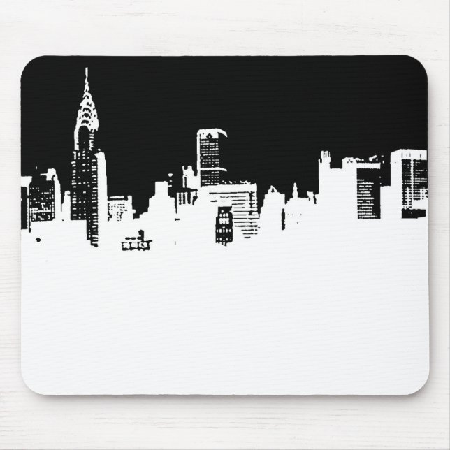 New York City Panorama Pop Art Mousepad (Vorne)