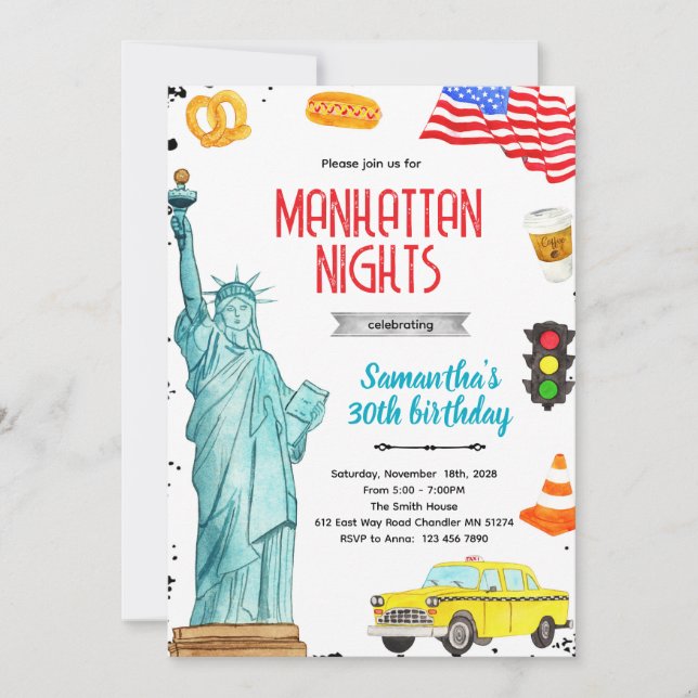 New York city party Invitation Einladung (Vorderseite)