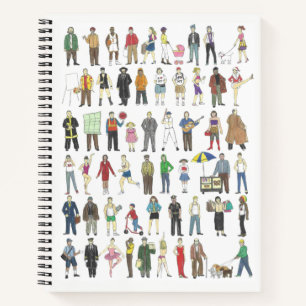 New York City People NYC Citizens Humans Notizbuch