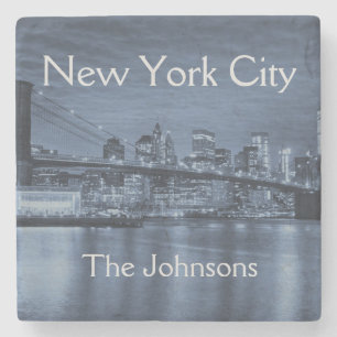 New York City personalisiert diese Skyline Steinuntersetzer