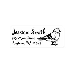 New York City Pigeon Bird Gull Seagull Adresse Gummistempel