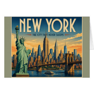 New York City Plakat - Freiheit & Skyline