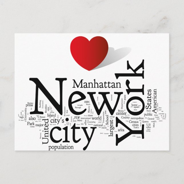 New York City Postkarte (Vorderseite)