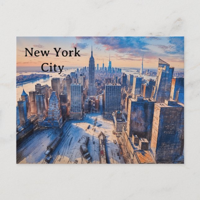 New York City Postkarte (Vorderseite)