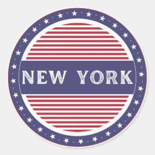 New York City Pride-Emblem – Amerikanische Identit Runder Aufkleber