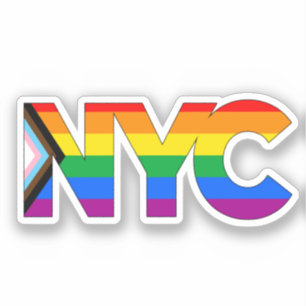 New York City Pride LGBTQ Progress Pride Aufkleber