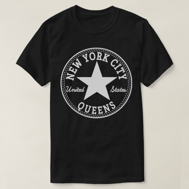 New York City Queens NYC USA T-Shirt (Design vorne)