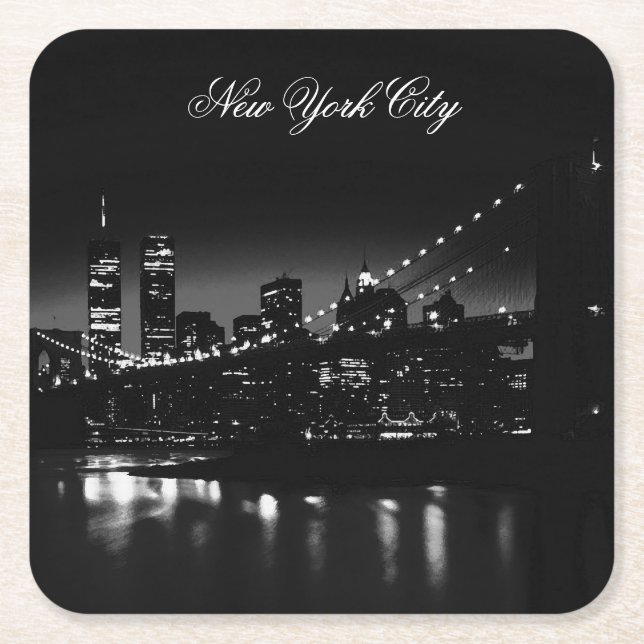 New York City Rechteckiger Pappuntersetzer (Vorderseite)