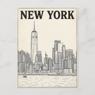 New York City Reise-Postkarte Postkarte