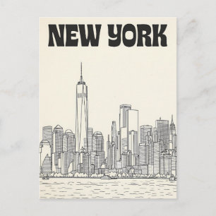 New York City Reise-Postkarte Postkarte
