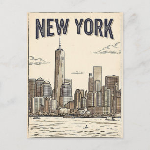 New York City Reise-Postkarte Postkarte