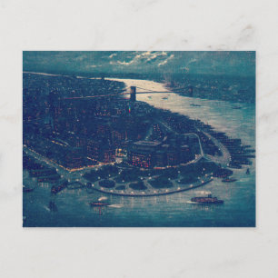 New York City Retro Postkarte