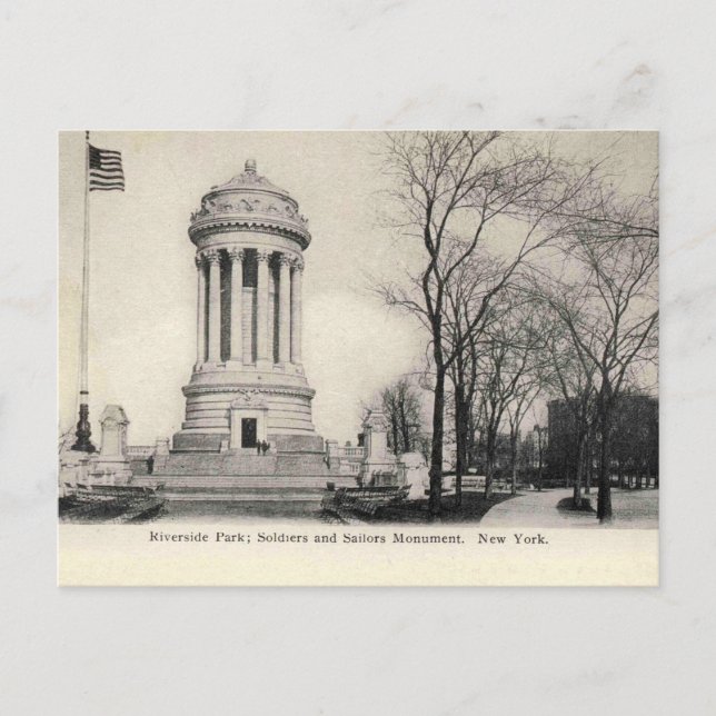 New York City, Riverside Park Monument, 1905 Postkarte (Vorderseite)