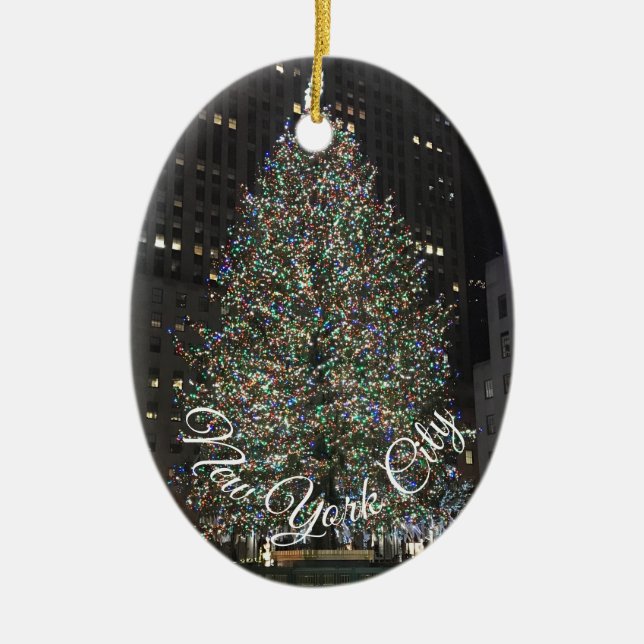 New York City Rockefeller Center Christmas NYC Keramikornament (Vorne)