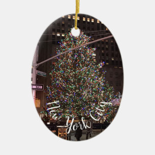 New York City Rockefeller Center Weihnachtsbaum Keramik Ornament