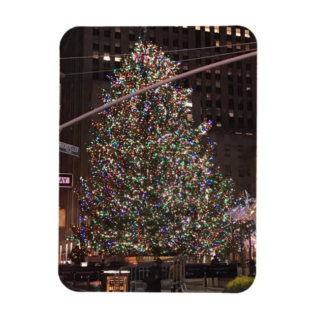 New York City Rockefeller Center Weihnachtsbaum Magnet (Vertikal)