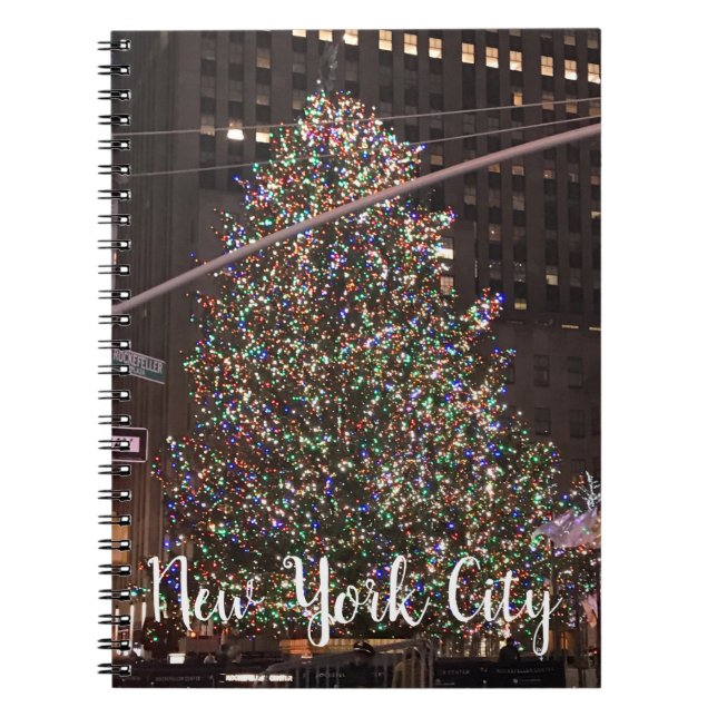 New York City Rockefeller Center Weihnachtsbaum Notizblock (Vorderseite)