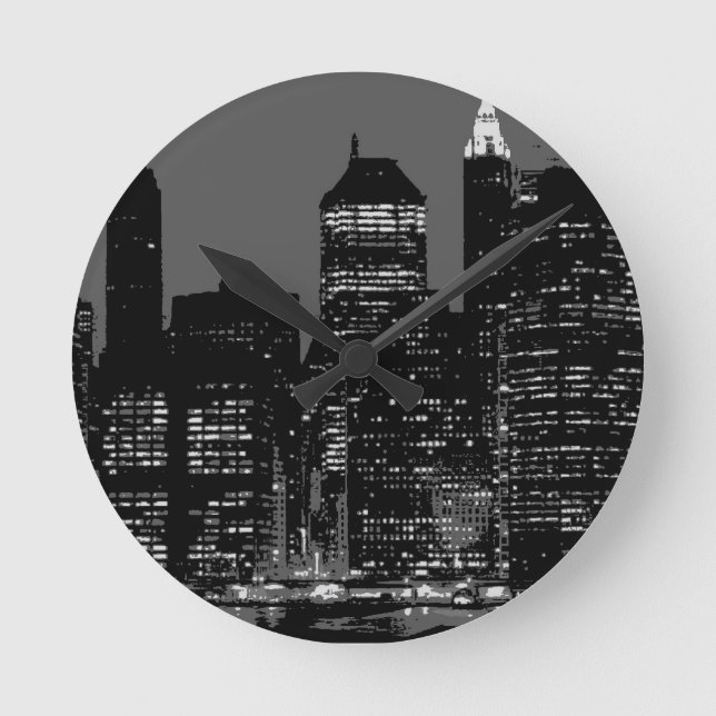New York City Runde Wanduhr (Vorderseite)
